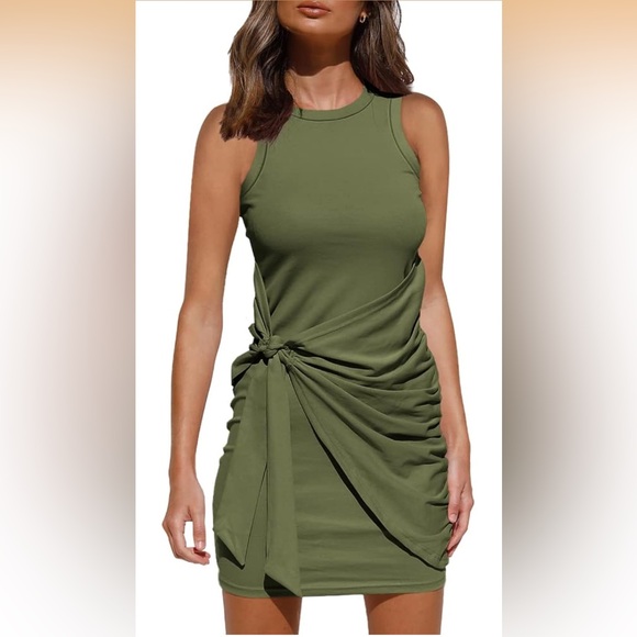 Lillusory Knot-Front Sleeveless Tank Dress - Picture 2 of 10